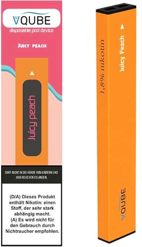 VQube E-Shisha Juicy Peach ca. 350 Züge VQube E-Shisha Juicy Peach ca. 350 Züge