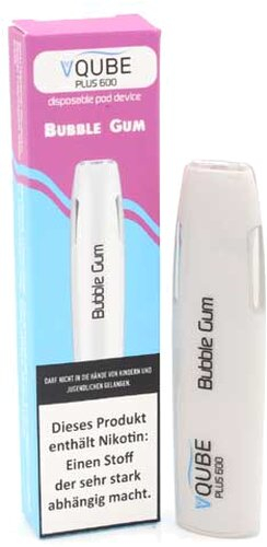 VQUBE Plus 600 E-Shisha Bubble Gum Aroma 16mg VQUBE Plus 600 E-Shisha Bubble Gum Aroma 16mg
