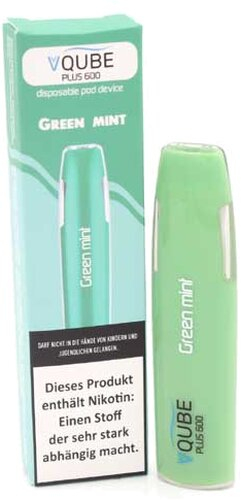 VQUBE Plus 600 E-Shisha Green Mint Aroma 16mg