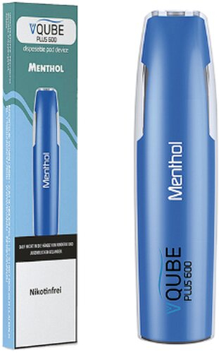 VQUBE Plus 600 E-Shisha Menthol Aroma ohne Nikotin