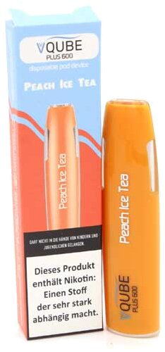 VQUBE Plus 600 E-Shisha Peach Ice Tea Aroma 16mg Nikotin