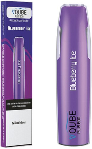 VQUBE Plus 600 Einweg E-Zigarette Blueberry Ice Aroma ohne Nikotin