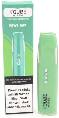 VQUBE Plus 600 Einweg E-Zigarette Kiwi Mix Aroma 16mg VQUBE Plus 600 Einweg E-Zigarette Kiwi Mix Aroma 16mg