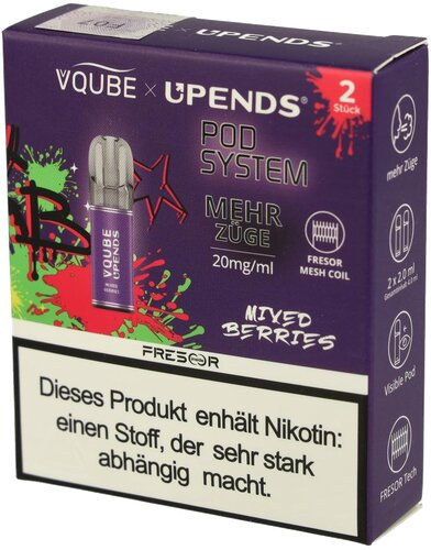 Vqube Upends Mixed Berries Pods 2 x 2ml 20mg Vqube Upends Mixed Berries Pods 2 x 2ml 20mg