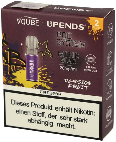 Vqube Upends Passion Fruit Pods 2 x 2ml 20mg Vqube Upends Passion Fruit Pods 2 x 2ml 20mg