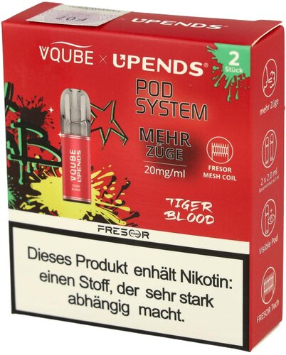Vqube Upends Tiger Blood Pods 2 x 2ml 20mg Vqube Upends Tiger Blood Pods 2 x 2ml 20mg
