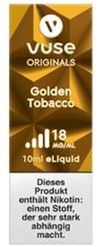 Vuse Bottle Golden Tobacco 18 mg e-Liquid Vuse Bottle Golden Tobacco 18 mg e-Liquid