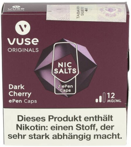 Vuse dark cherry ePen Caps Nic Salts 12mg Nikotin