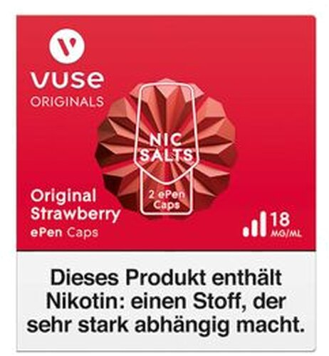 Vuse ePen 3 Caps vPro original strawberry 18mg Nikotin Vuse ePen 3 Caps vPro original strawberry 18mg Nikotin