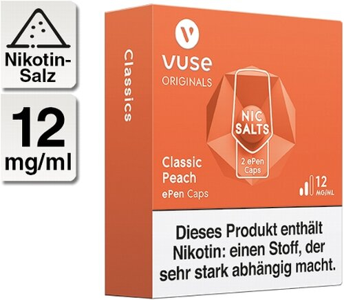 Vuse ePen Caps classic peach 12mg Nikotin Vuse ePen Caps classic peach 12mg Nikotin