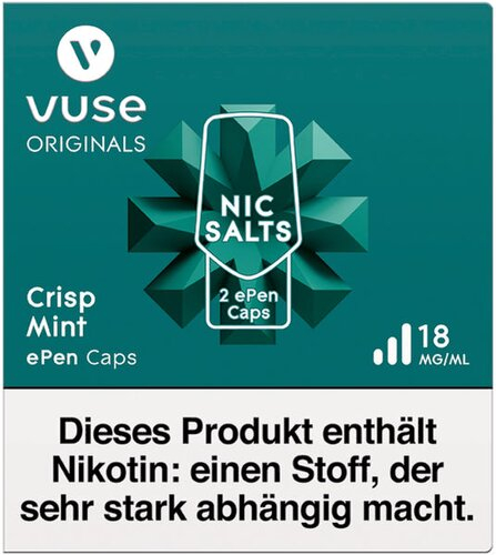 Vuse ePen Caps Crisp Mint 18mg Nikotin Vuse ePen Caps Crisp Mint 18mg Nikotin