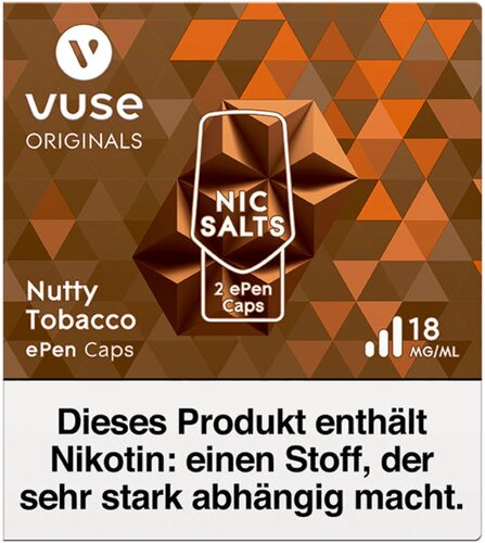 Vuse ePen Caps Nutty Tobacco 18mg Nikotin