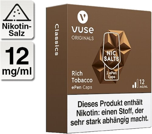 Vuse ePen Caps Rich Tobacco 12mg Nikotin