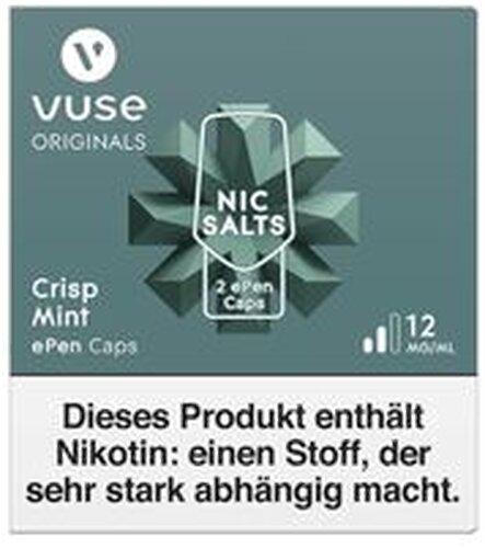 Vuse ePen Caps vPro Crisp Mint 12mg Nikotin Vuse ePen Caps vPro Crisp Mint 12mg Nikotin