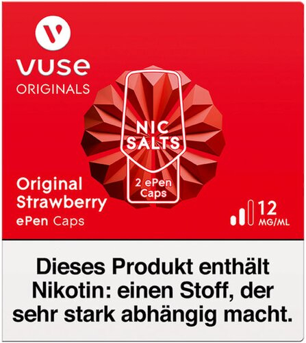 Vuse ePen Caps vPro original strawberry 12mg Nikotin Vuse ePen Caps vPro original strawberry 12mg Nikotin