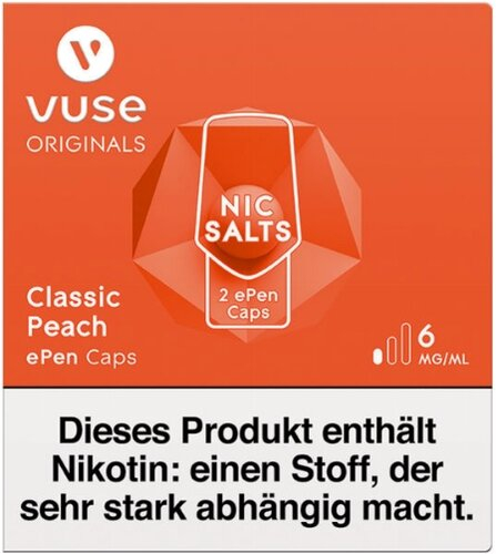 Vuse ePen3 Caps Classic Peach 6mg Vuse ePen3 Caps Classic Peach 6mg