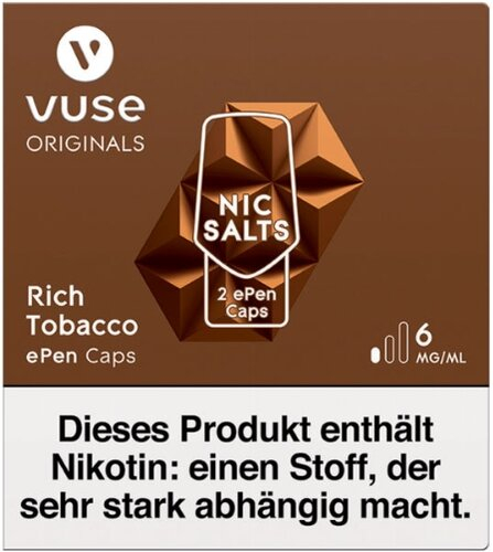 Vuse ePen Caps Rich Tobacco 6mg Vuse ePen Caps Rich Tobacco 6mg