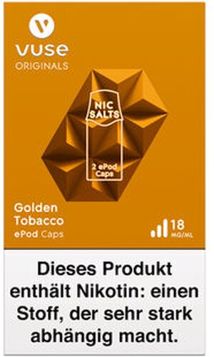Vuse ePod Caps Golden Tobacco Nic Salts 18mg