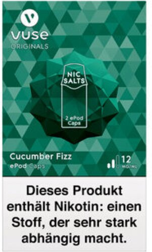 Vuse ePod Caps Nic Salts Cucumber Fizz 12mg