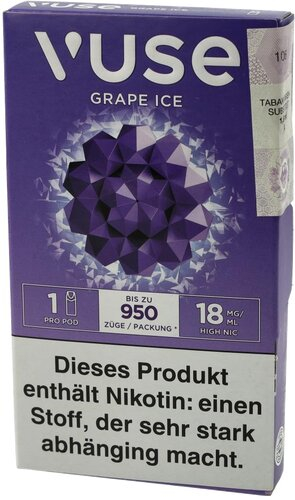 Vuse PRO Smart Caps Grape Ice 1 Stück je 18mg/ml Vuse PRO Smart Caps Grape Ice 1 Stück je 18mg/ml