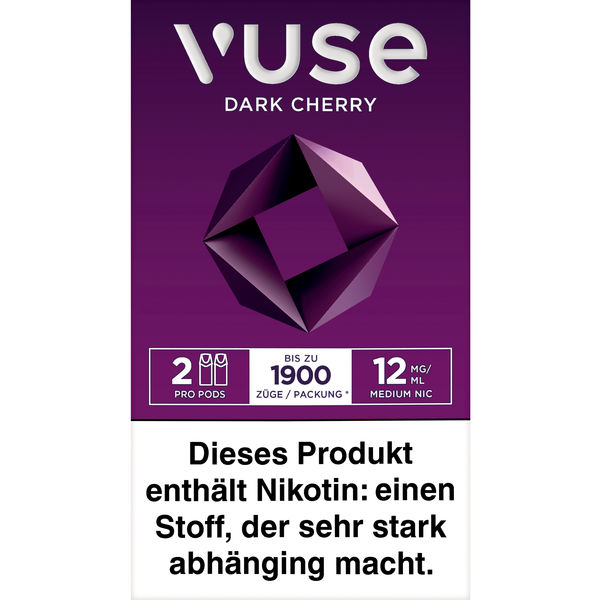 Vuse PRO Smart Caps Dark Cherry 2 Stück je 12mg/ml Vuse PRO Smart Caps Dark Cherry 2 Stück je 12mg/ml