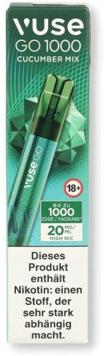 Vuse Go 1000 Einweg E-Zigarette Cucumber Mix 20mg