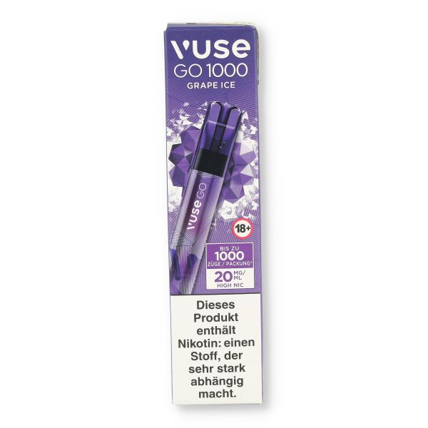Vuse Go 1000 Einweg E-Zigarette Grape Ice 20mg
