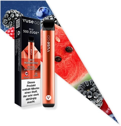 Vuse Go 500 Einweg E-Zigarette Berry Watermelon 20mg/ml Nikotin Vuse Go 500 Einweg E-Zigarette Berry Watermelon 20mg/ml Nikotin
