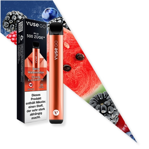 Vuse Go 500 Einweg E-Zigarette Berry Watermelon 20mg/ml Nikotin Vuse Go 500 Einweg E-Zigarette Berry Watermelon 20mg/ml Nikotin