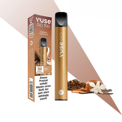 Vuse Go 700 Einweg E-Shisha Creamy Tobacco 20mg Vuse Go 700 Einweg E-Shisha Creamy Tobacco 20mg
