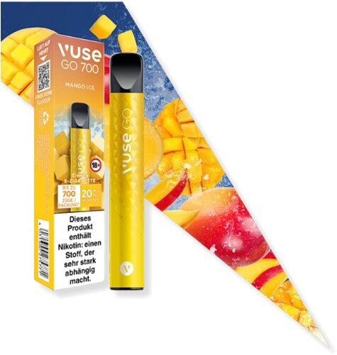 Vuse Go 700 Einweg E-Zigarette Mango Ice 20mg Vuse Go 700 Einweg E-Zigarette Mango Ice 20mg
