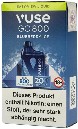Vuse Go 800 Einweg E-Zigarette Blueberry Ice 20mg Vuse Go 800 Einweg E-Zigarette Blueberry Ice 20mg