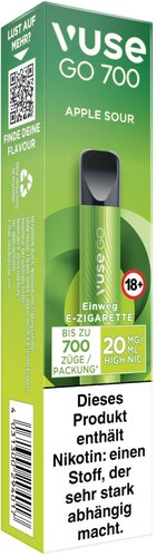 Vuse Go 700 Einweg E-Zigarette Apple Sour 20mg/ml Nikotin