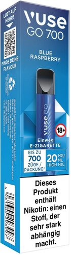 Vuse Go 700 Einweg E-Zigarette Blue Raspberry 20mg/ml Nikotin
