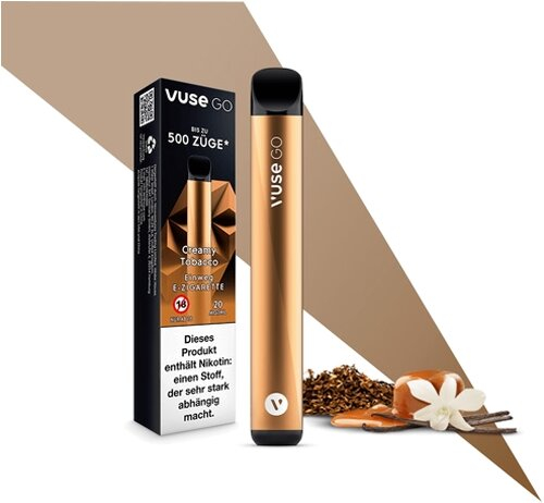 Vuse Go Einweg E-Zigarette Creamy Tobacco 20mg/ml Nikotin Vuse Go Einweg E-Zigarette Creamy Tobacco 20mg/ml Nikotin