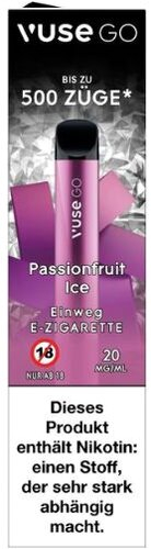 Vuse Go Einweg E-Zigarette Passionfruit Ice 20mg/ml Nikotin Vuse Go Einweg E-Zigarette Passionfruit Ice 20mg/ml Nikotin