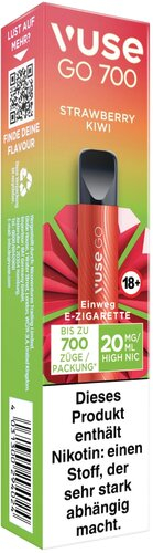 Vuse Go 700 Einweg E-Zigarette Strawberry Kiwi 20mg/ml Nikotin Vuse Go 700 Einweg E-Zigarette Strawberry Kiwi 20mg/ml Nikotin