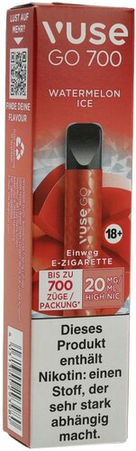 Vuse Go 700 Einweg E-Zigarette Watermelon Ice 20mg/ml Nikotin Vuse Go 700 Einweg E-Zigarette Watermelon Ice 20mg/ml Nikotin