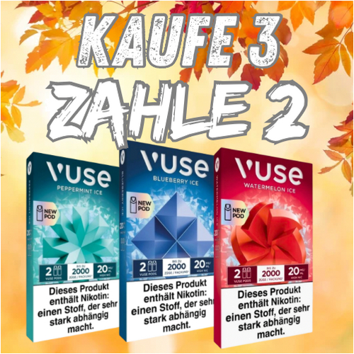 Vuse Pod Aktion - Kaufe 3 Zahle 2