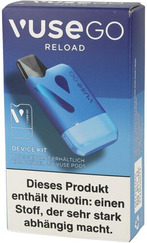Vuse Pod Go Reload E-Zigarette Device Kit Blau Vuse Pod Go Reload E-Zigarette Device Kit Blau
