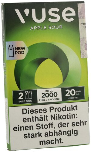 Vuse Pod Core Apple Sour 2 Stück je 20mg/ml Vuse Pod Core Apple Sour 2 Stück je 20mg/ml
