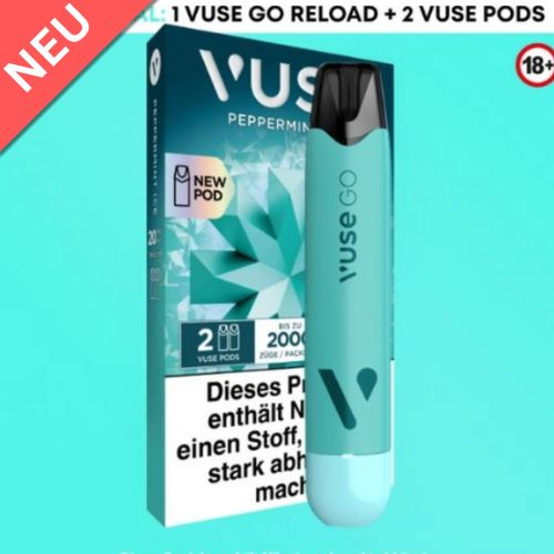 Aktion Vuse Go Reload + 1 Packung Peppermint Pods