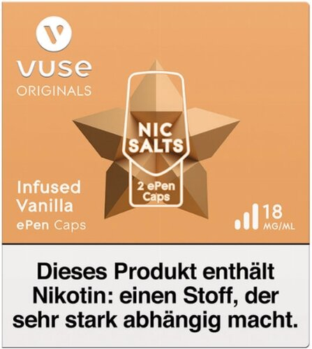 Vuse ePen 3 Caps infused vanilla 18mg Nikotin Vuse ePen 3 Caps infused vanilla 18mg Nikotin