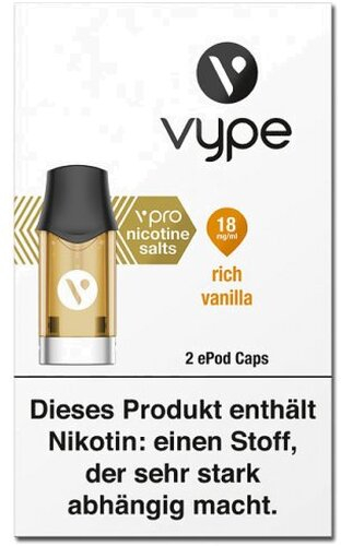 Vype ePOD Caps Rich Vanilla 18mg