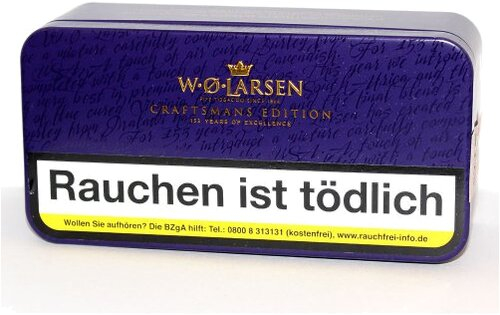 W. O. Larsen Craftsmans Edition Lila 153 Years Pfeifentabak 100g Dose