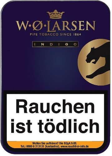 W. O. Larsen Indigo Pfeifentabak 100g Dose W. O. Larsen Indigo Pfeifentabak 100g Dose