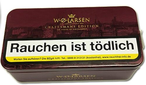 W. O. Larsen Pfeifentabak Craftsmans Edition Braun 154 Years 100g Dose