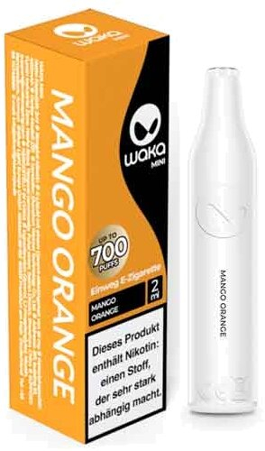 Waka Mini 700 Einweg E-Zigarette Mango Orange Aroma 18mg Nikotin Waka Mini 700 Einweg E-Zigarette Mango Orange Aroma 18mg Nikotin