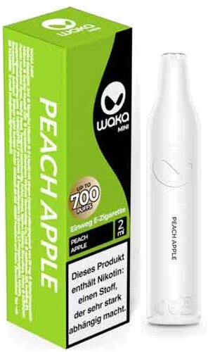 Waka Mini 700 Einweg E-Zigarette Peach Apple Aroma 18mg Nikotin Waka Mini 700 Einweg E-Zigarette Peach Apple Aroma 18mg Nikotin
