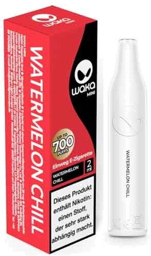 Waka Mini 700 Einweg E-Zigarette Watermelon Chill Aroma 18mg Nikotin Waka Mini 700 Einweg E-Zigarette Watermelon Chill Aroma 18mg Nikotin